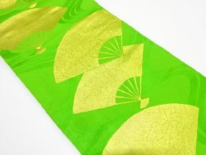 アンティーク　扇に花・紅葉模様織り出し袋帯（材料）